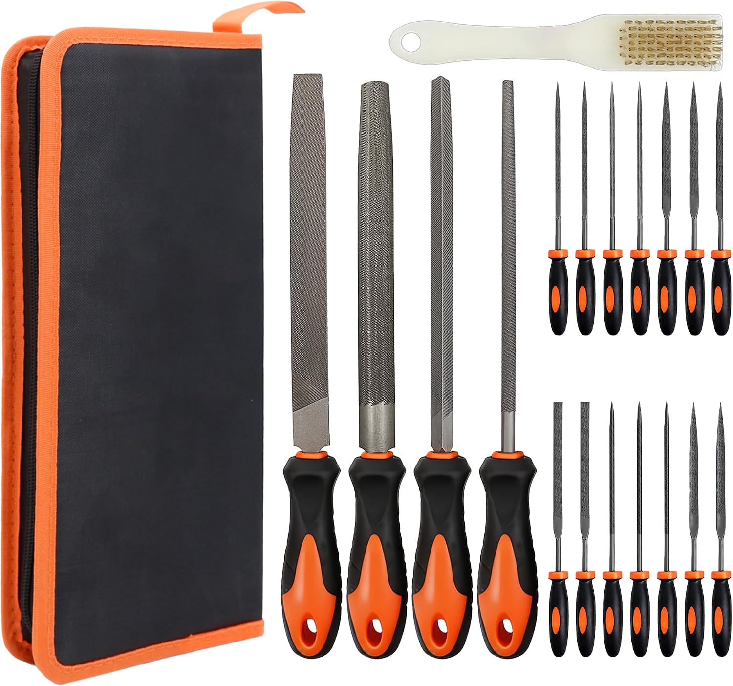 Amazon.com: 19Pcs Hand Metal File Set 4Pcs Flat/Triangle/Half-Round ...
