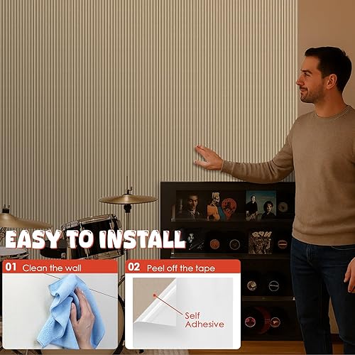 Miniatura 8 de Paquete de 5 paneles acústicos, paneles acústicos de pared de 48 x 24 x 0.4 pulgadas, mejores paneles insonorizados que la espuma, paneles a prueba