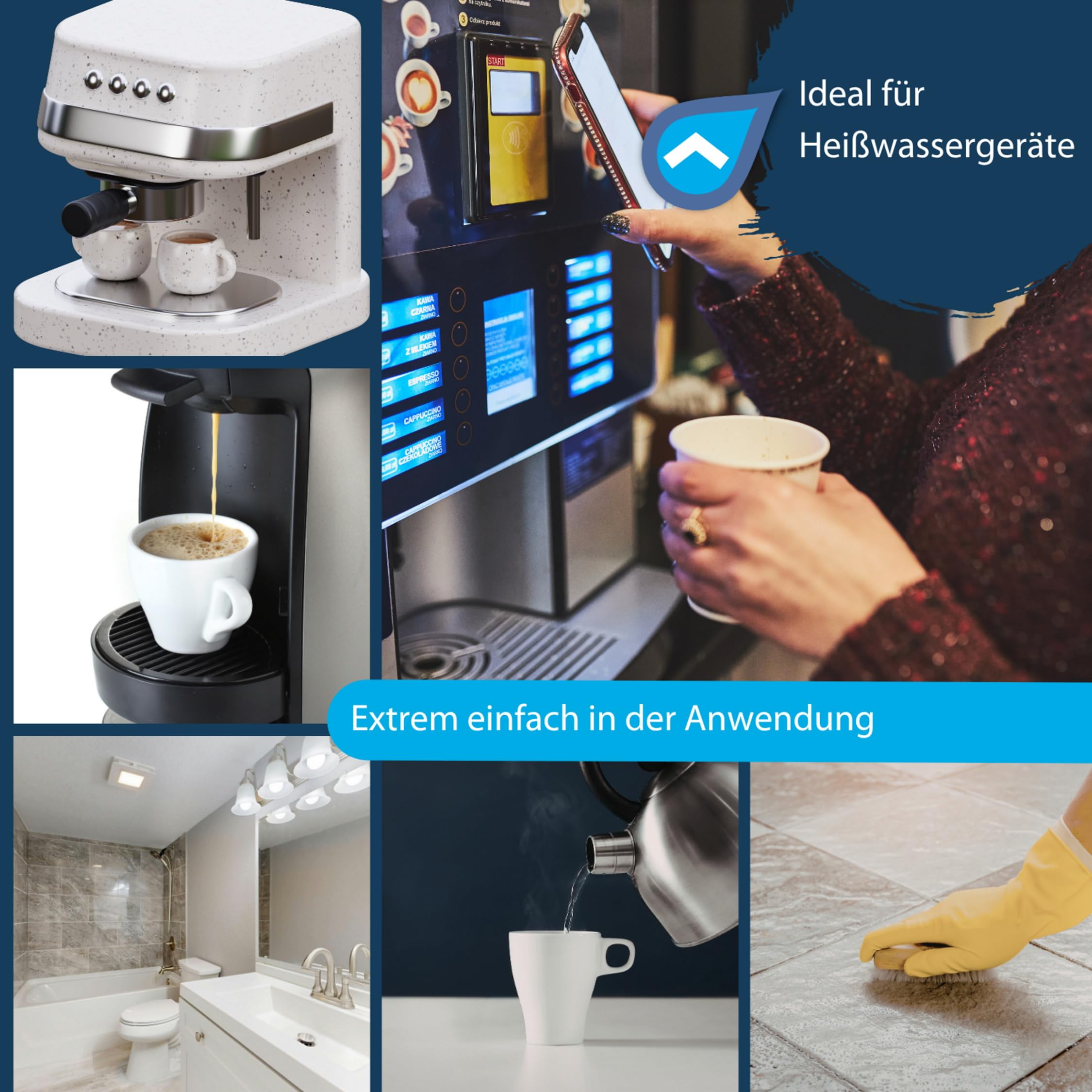 KaiserRein Profi Kalklöser Entkalker flüssig 12 L Kanister zur Entkalkung von Heißwassergeräten wie z.B. Kaffeemaschine Wasserkocher Oberflächen z.B. Fliesen optimal für die Gastronomie