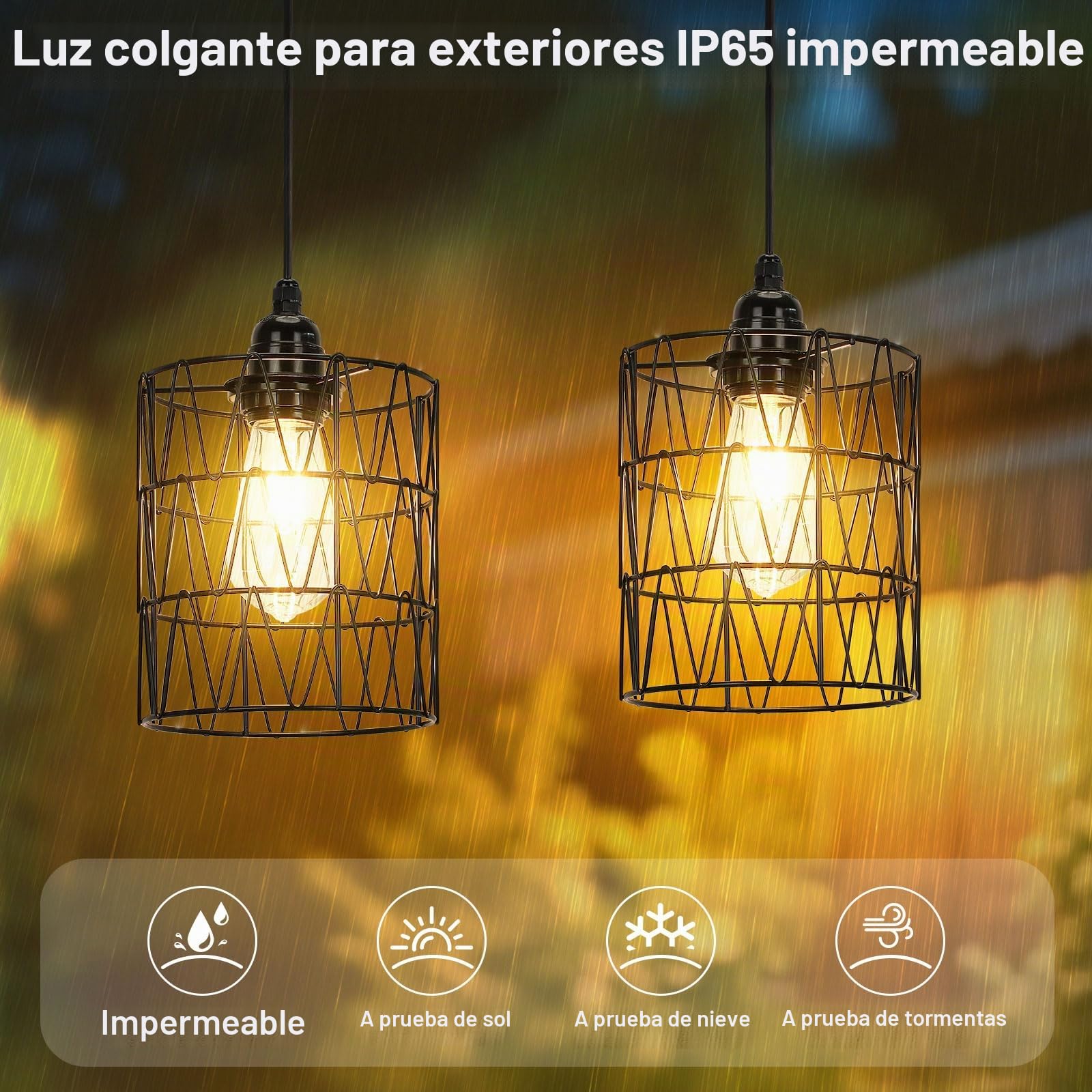 Lámpara Colgante a Pilas con Mando a Distancia, Regulable y Temporizador, Pantalla Metálica Exclusiva, Portalámparas E27, Inalámbrica sin Cables para Dormitorio (Pilas No Incluidas) Cilindro