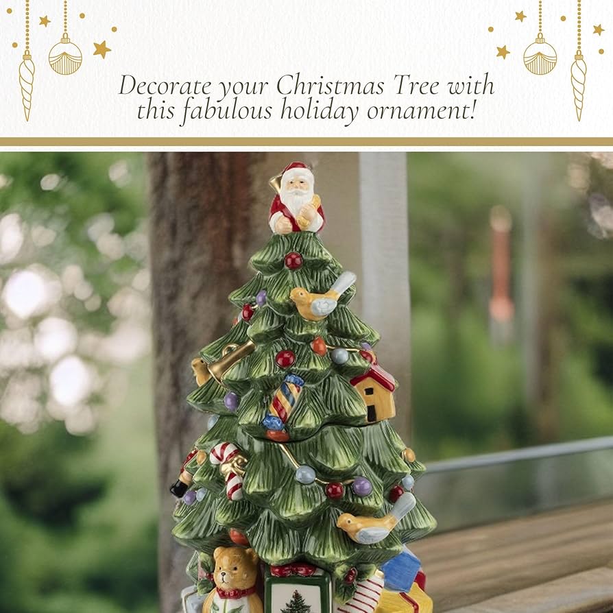 Amazon.com: Spode Figural Christmas Tree Cookie Jar - 12.25