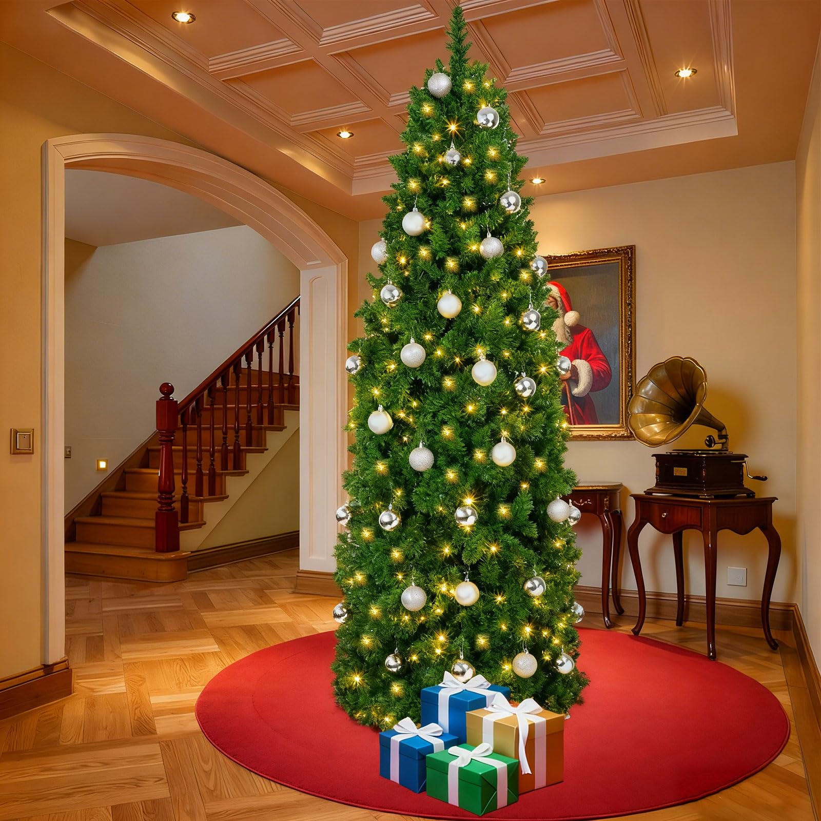 Photo 1 of  7 Ft Artificial Slim Christmas Tree.