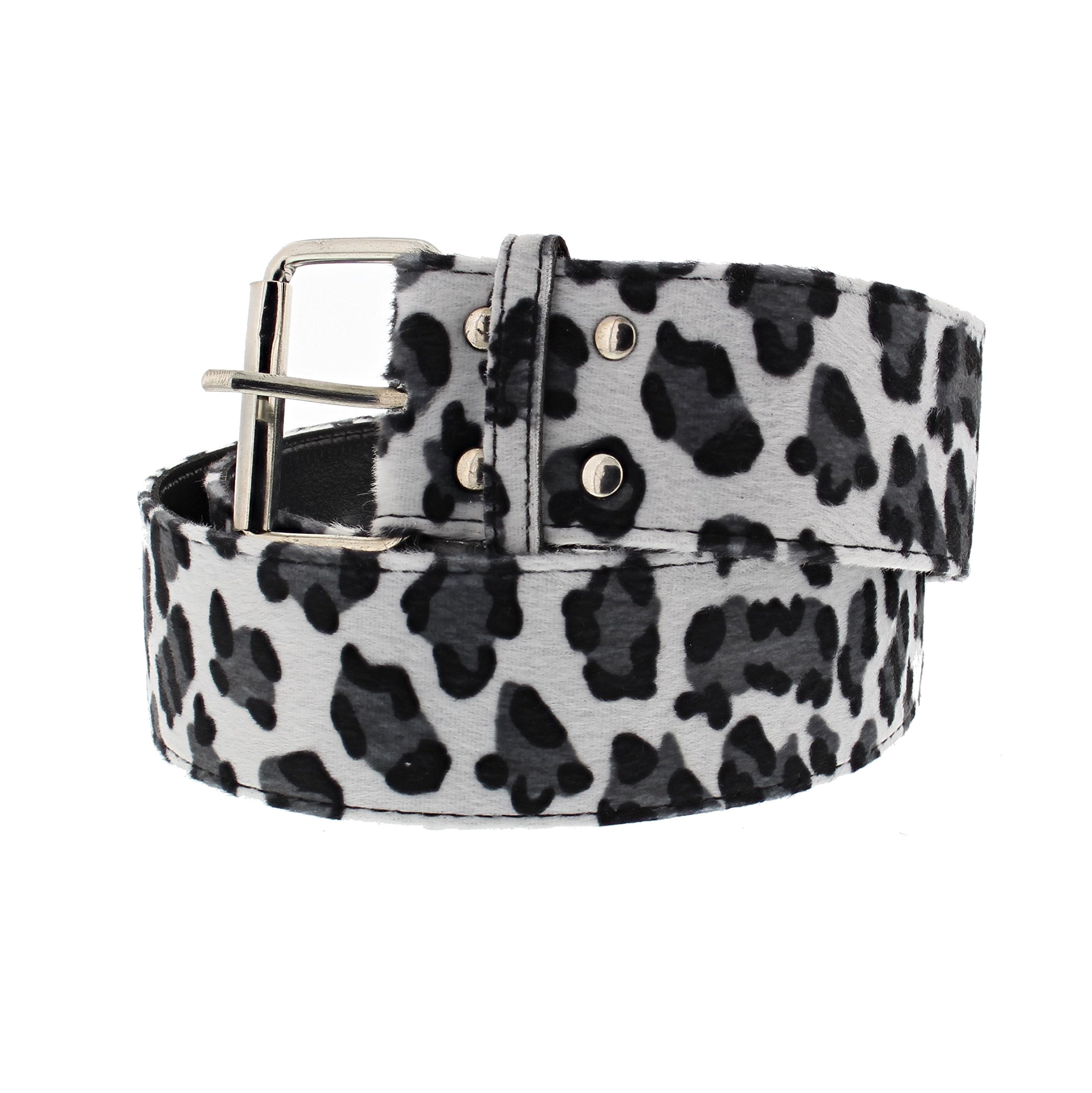Zac's Alter Ego Retro Style Faux Fur Leopard Print Belt