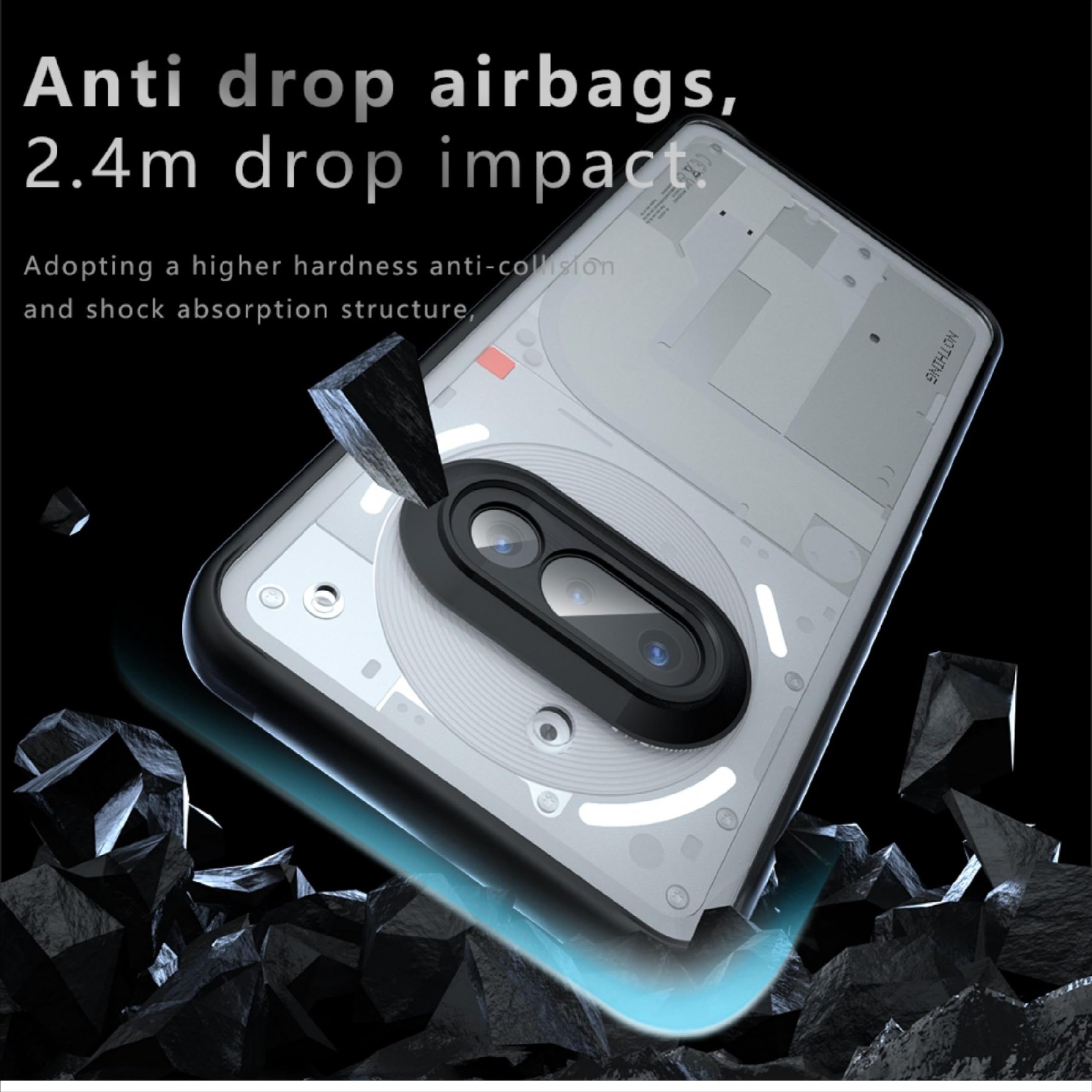 GIOPUEY Hülle Für Nothing Phone 3a - Hartschale Mit TPU-Rand, Mattes Finish, Anti-Drop Schutz