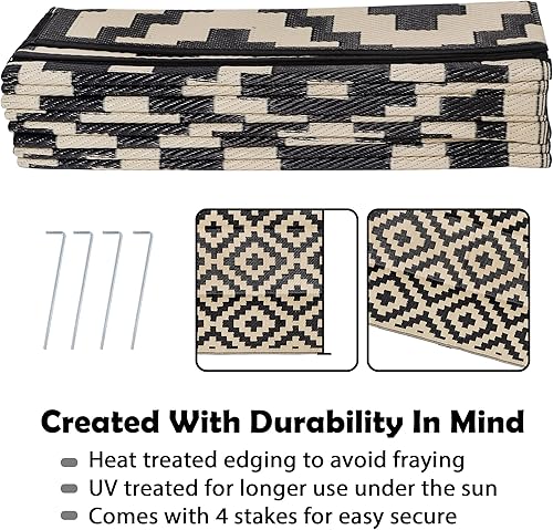 Miniatura 263 de SAND MINE - Alfombras reversibles, alfombra de pajillas de plástico, alfombra de área moderna, alfombra grande para suelo y exteriores, vehículos