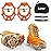 Sfee Ice Snow Grips Crampons Traction Cleats,19 Stainless Steel Spikes for Women Men Kids, Anti Slip Flexible Shoe/Boot Footwear for Walking Climbing Hiking Fishing Outdoor(Orange,XL(US:11-13))
