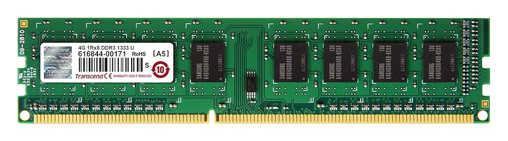 中古】Transcend デスクトップPC用メモリ PC3-10600 DDR3 1333 4GB 1.5