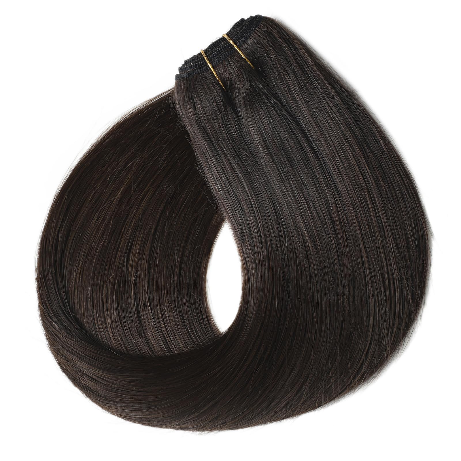 9A Tressen Extensions Echthaar 28inch/70cm Dunkelbraunes 2#, 100% Menschliches Haarverlängerungen Weaving Bundles 100g/pc
