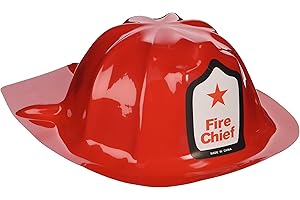 Fun Express Kids Plastic Firefighter Chief Hat (Dozen)