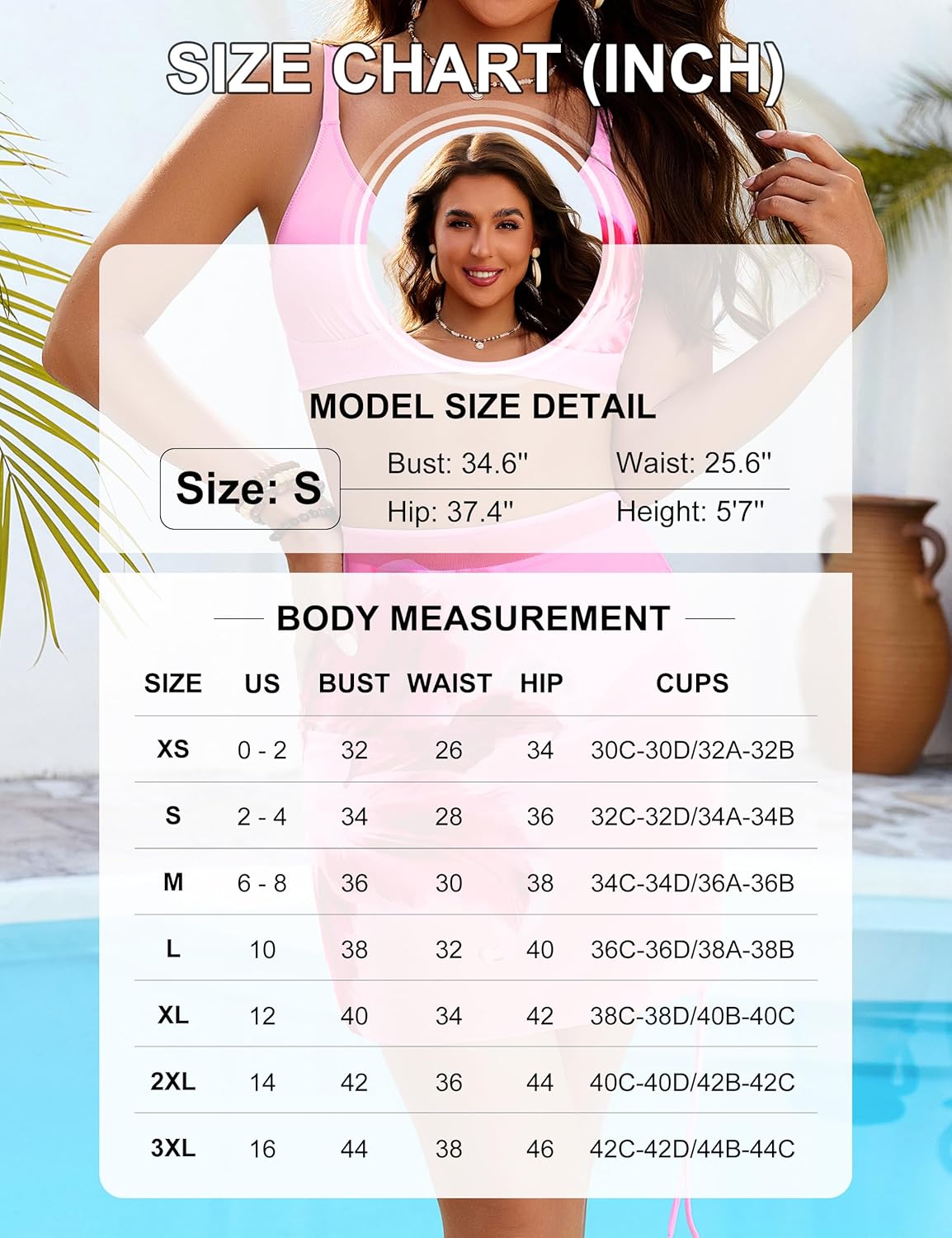 Blooming Jelly Womens Bikini Sets 3 Piece Swimsuits High Waisted Bathing Suit with Sheer Cover Up Swim Skirts - Image 6