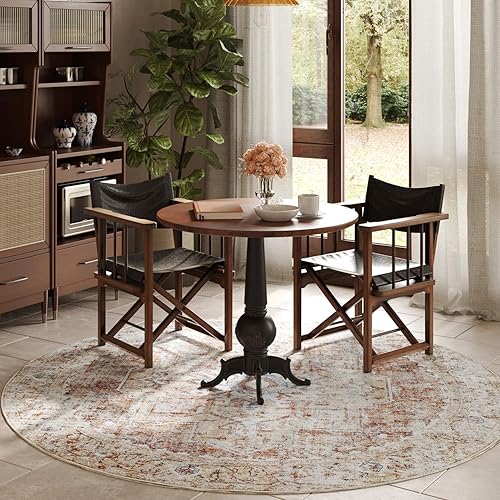 Miniatura 195 de jinchan Alfombra de Área 2x3 pies Alfombra Vintage de Entrada Lavable Bohemia Tapete Interior para Puerta Medallón Floral Tapete Pequeño para Puerta