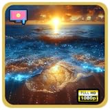 Loud Neighborhood Blocking & Seasonal Blues Relief, Ocean Glow Waves Screensaver - Luminous Surf Visuals + Sleep Timer With Calm Sea Ambience