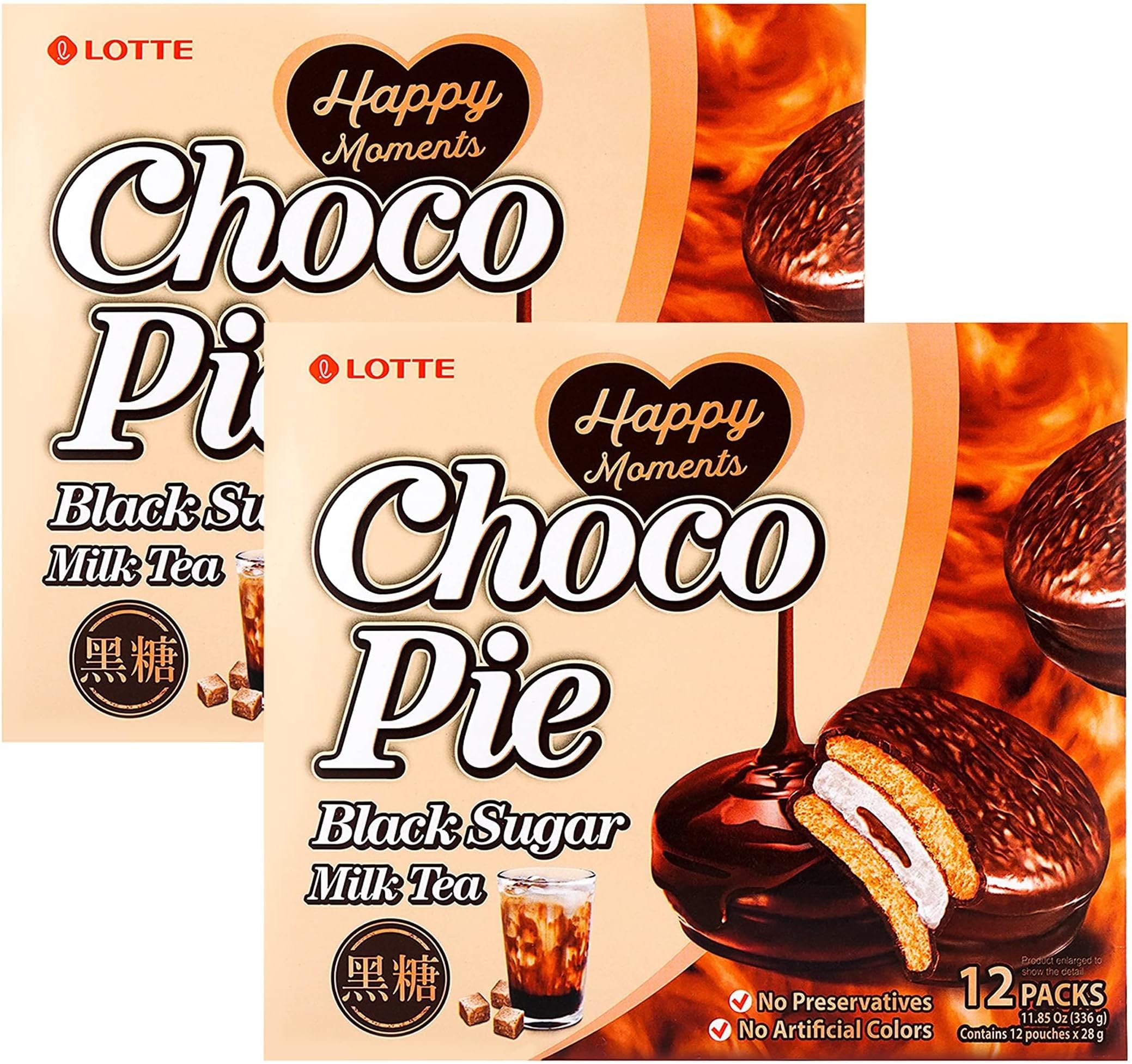 Choco Pies 2 Packs (Black Sugar Milk Tea Choco Pie)