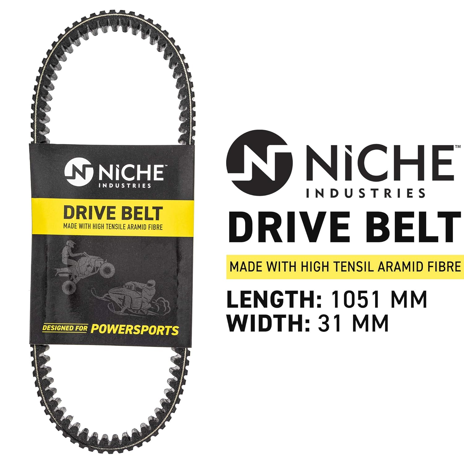 NICHE Drive Belt 3211077 3211048 for 1993-2019 Polaris Ranger 500 RZR 800 Scrambler 400 Trail Boss 250 Xplorer 300