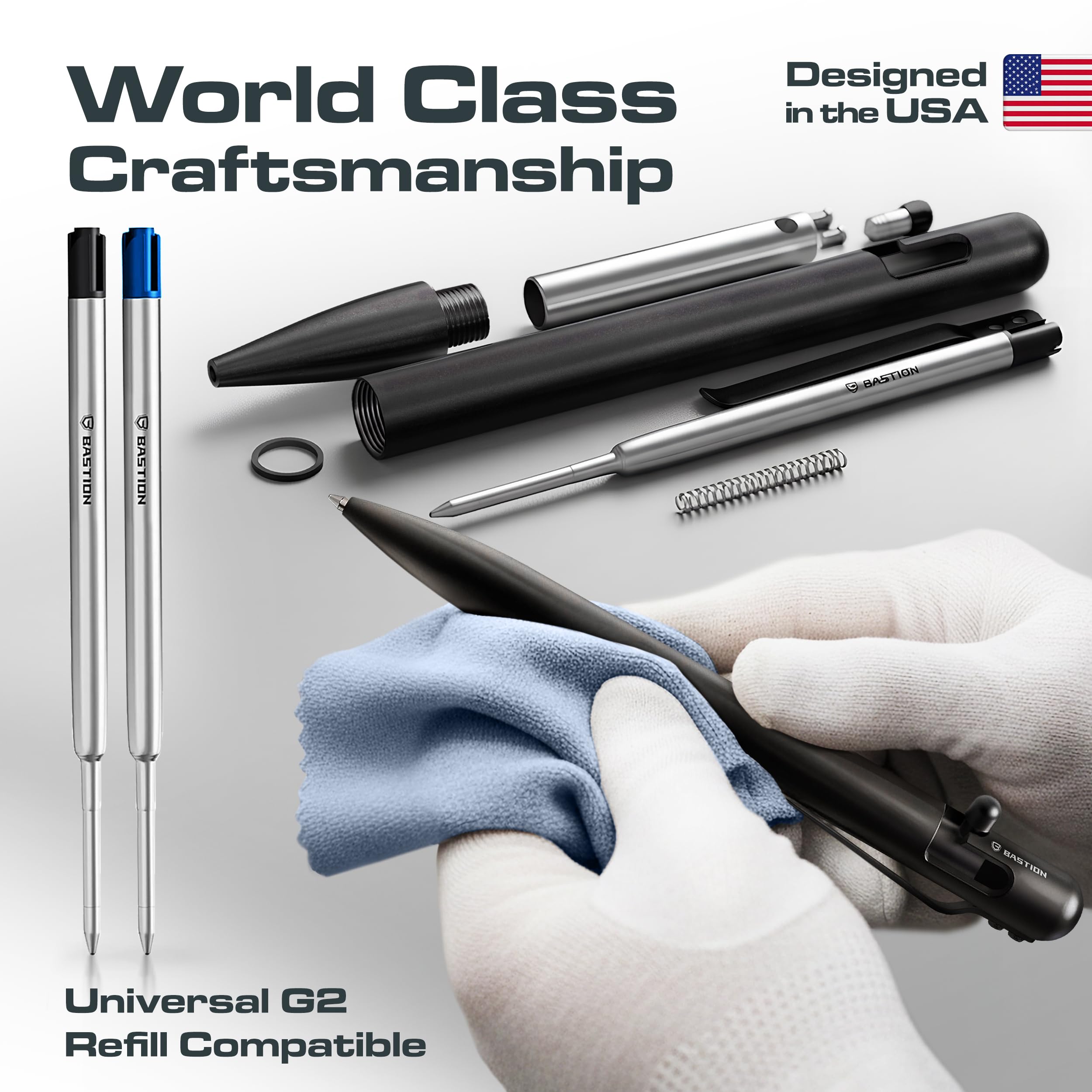 Amazon | BASTION® ラグジュアリーボルトアクションペン、丈夫な
