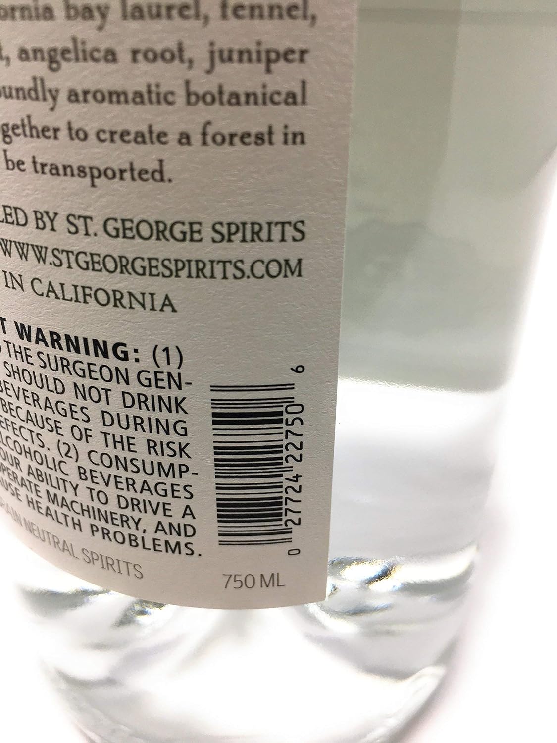 St George Terroir Gin 90 Proof, 750 Ml