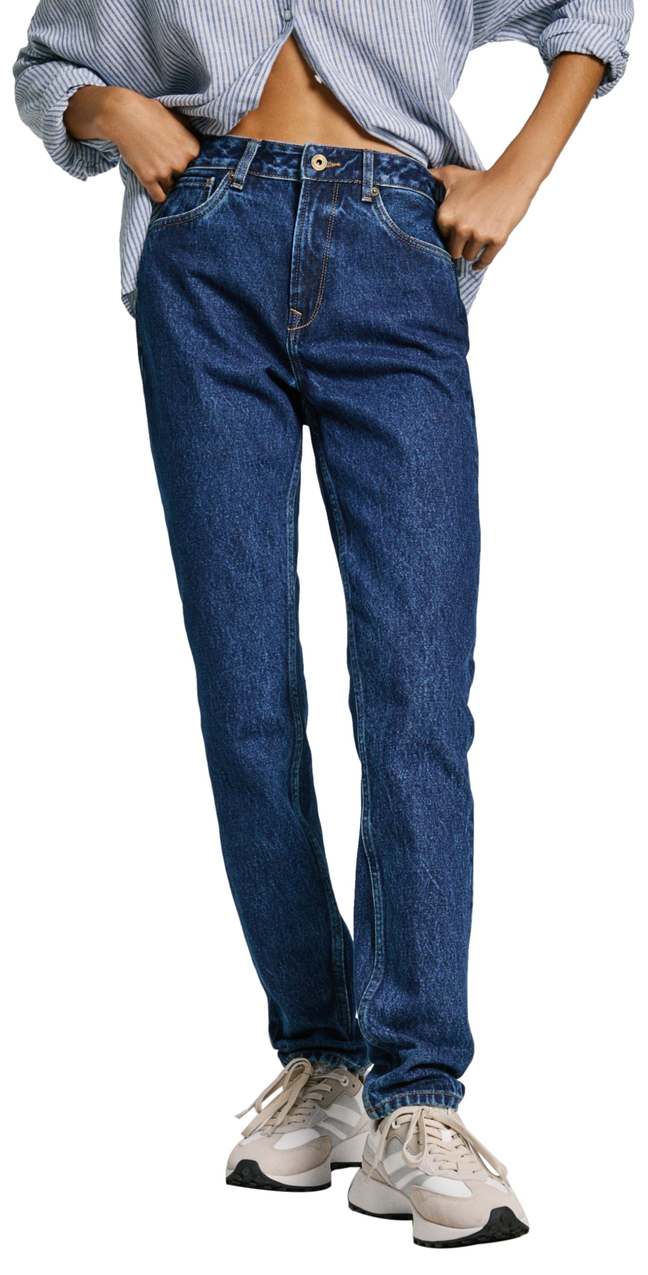 Pepe Jeans Zwężane Dżinsy Hw Pl204591 - Dżins Kobiety