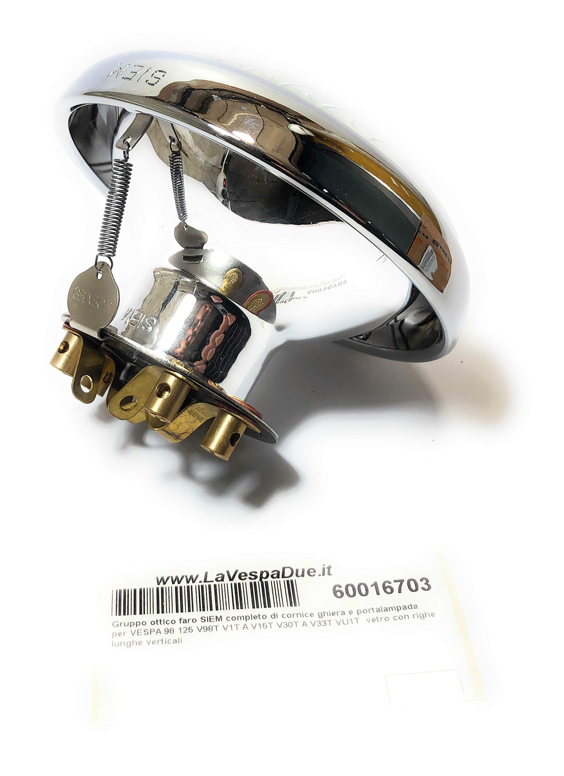 Phare Avant SIEM Pour VESPA 98/125 Cc - Neuf, Marque Misterbike, Origine Italie