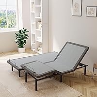 Vista 27 de ESHINE Base de cama ajustable + colchón híbrido de 14 pulgadas, individual XL, espuma viscoelástica de gel de lujo (319 resortes de bolsillo)