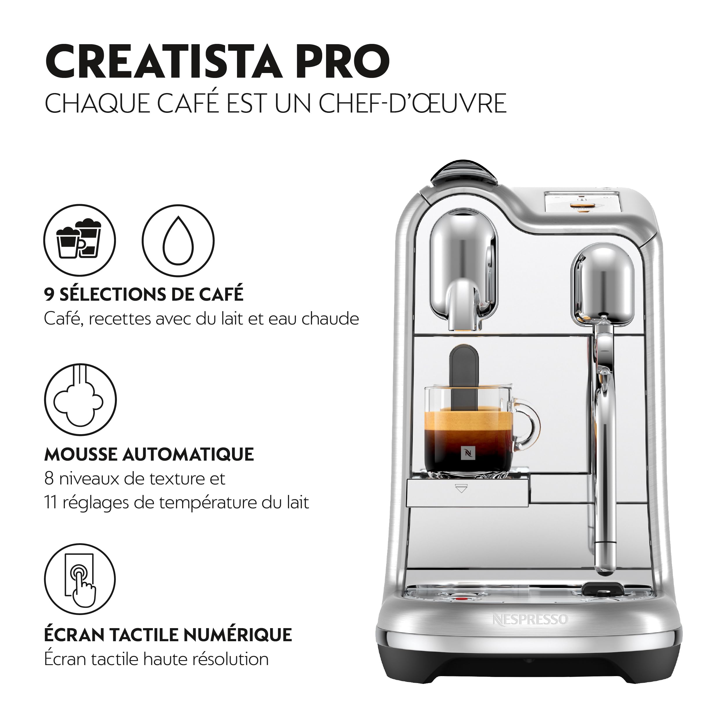Nespresso Sage Appliances Creatista Pro SNE900BSS ekspres do kawy ze stali nierdzewnej