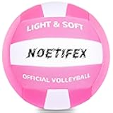 Soft Volleyball-Super Soft Fabric Light Volleyball for Indoor Practice Safe and Quiet Kids Youth Beginners House Yard Training Practice Games(Deflated)