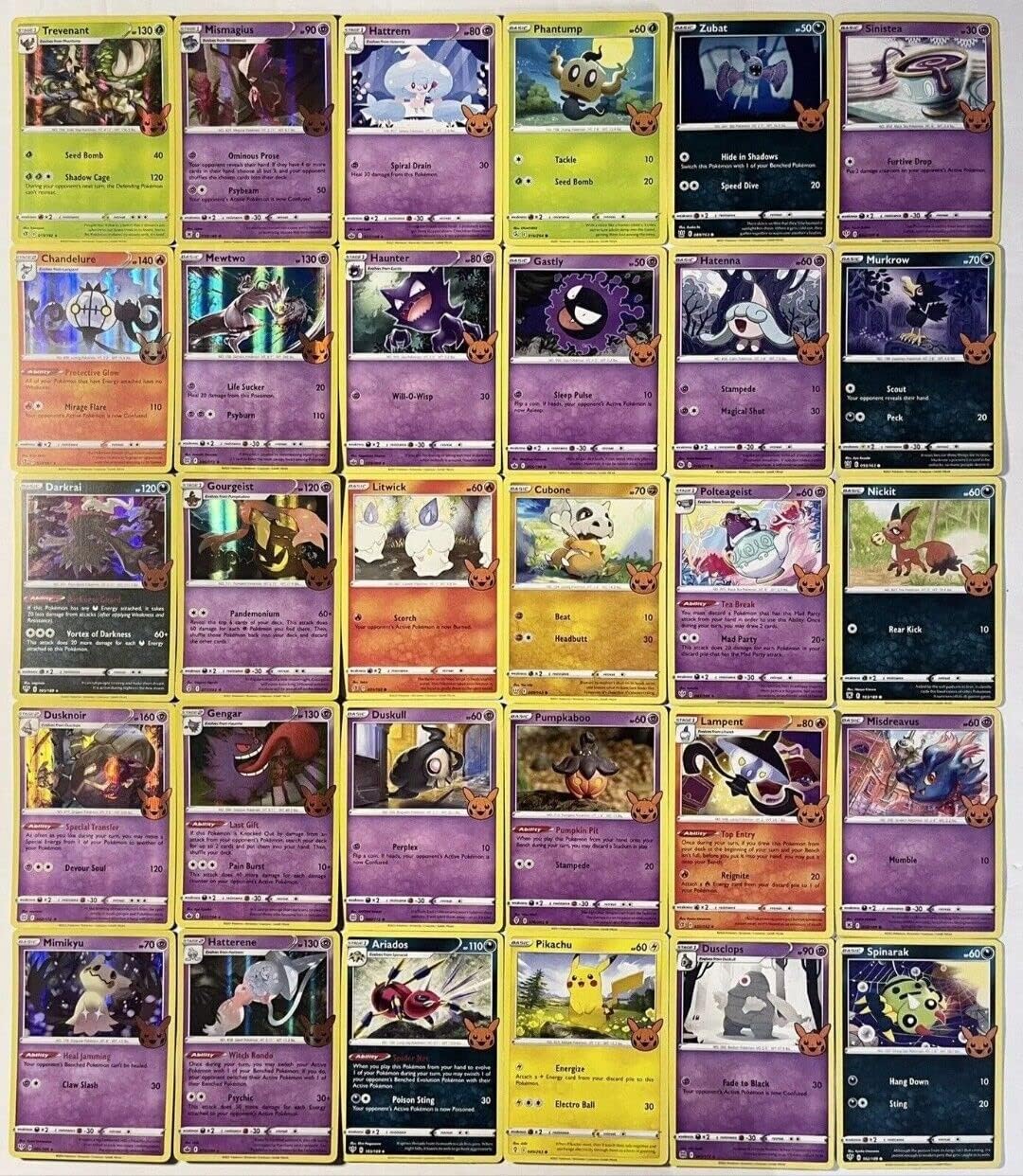 Pokemon Trick or Trade Halloween 2022 Mini Set Complete 30 Card lot Gengar