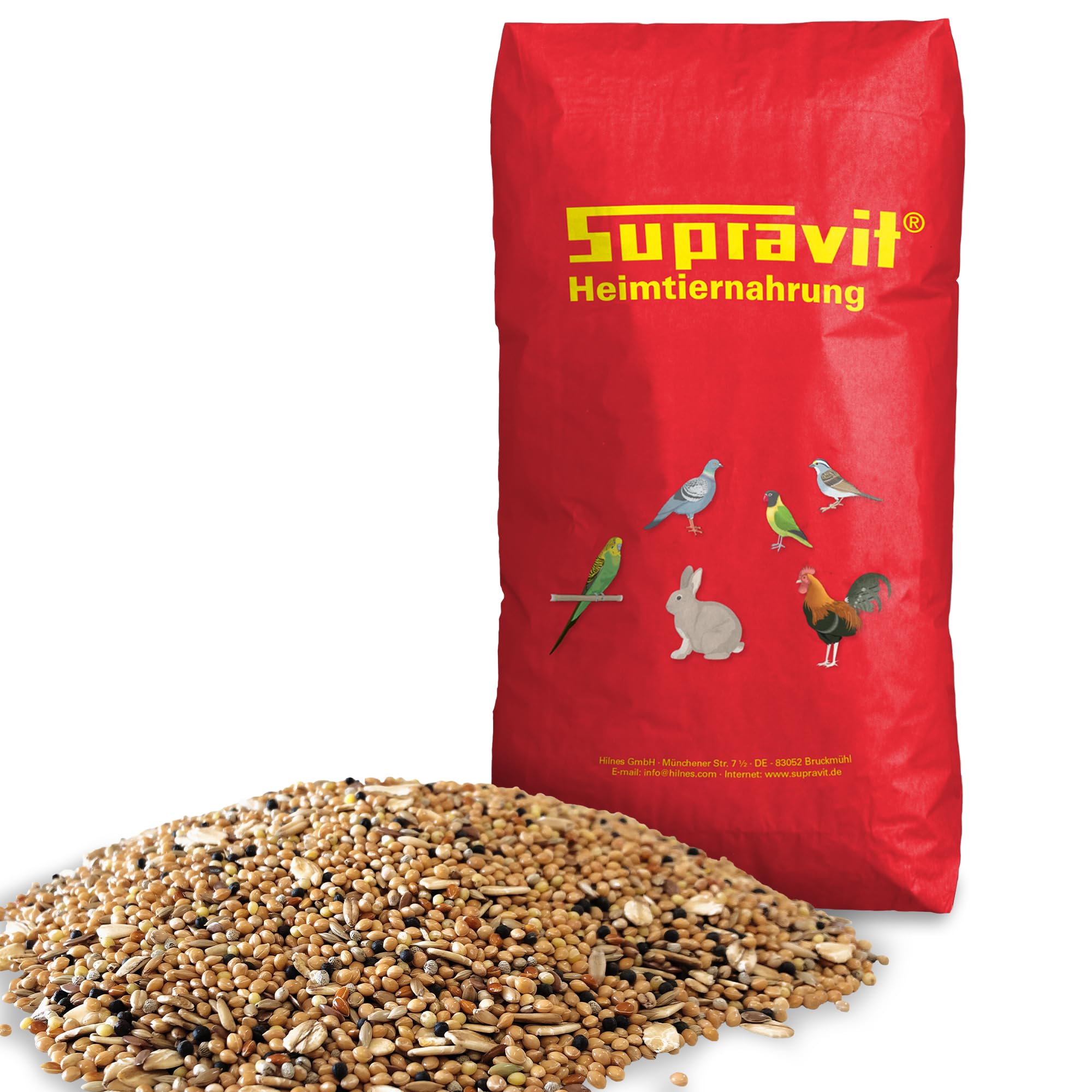 Supravit Wachtelfutter 25kg | Vollwertige Körnermischung für Wachteln,