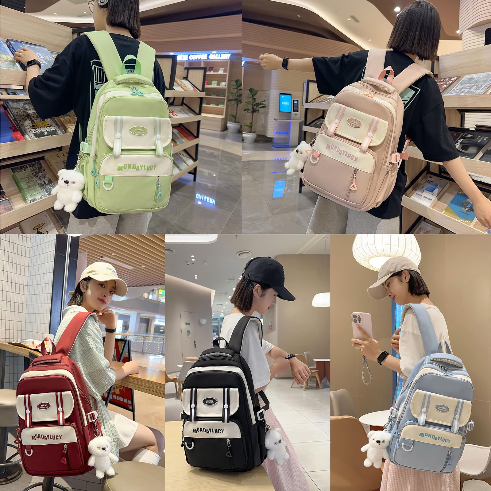 Trendiger Schulranzen Freizeitrucksack mit verstellbarem Riemen, einzigartiger Teenager Rucksack mit großer Kapazität für Schüler, lässiger Reiserucksack