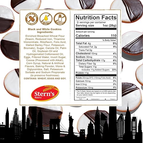 Miniatura 2 de Galletas en blanco y negro | Galletas de estilo NY en blanco y negro | Pasteles de bocadillos | Naturales, frescas y deliciosas | Kosher | Snack de