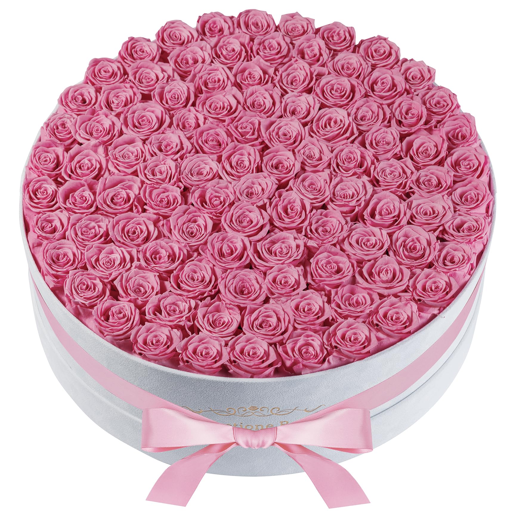 Perfectione Roses 100 Preserved Roses in Velvet Box, Flowers for Delivery