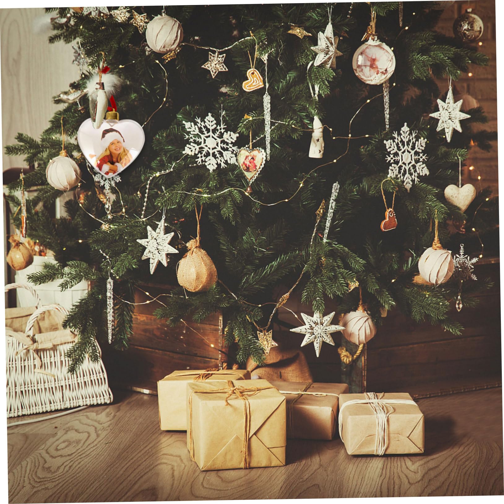Zerodeko 18piezas Colgantes De Foto DIY Adornos De Transparente para Decoración De Fiestas y Escenas Casa Marco De Fotos Colgante Artesanal