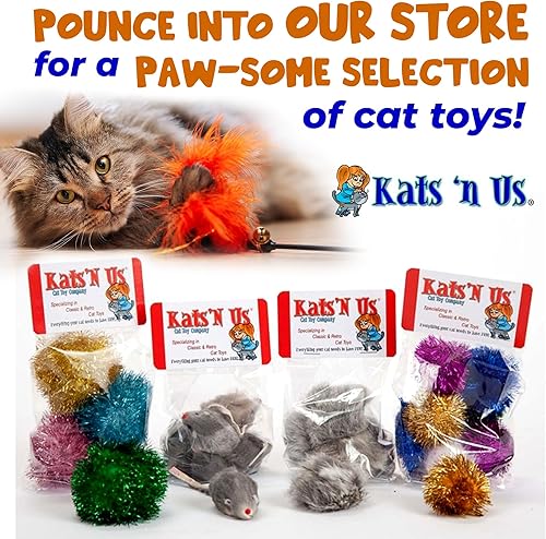 Miniatura 3 de Kats'N Us Dat Darn - Juguete de piel de conejo real de mapache  Juguetes peludos para gatos y gatitos de interior, entretenimiento interactivo, 12