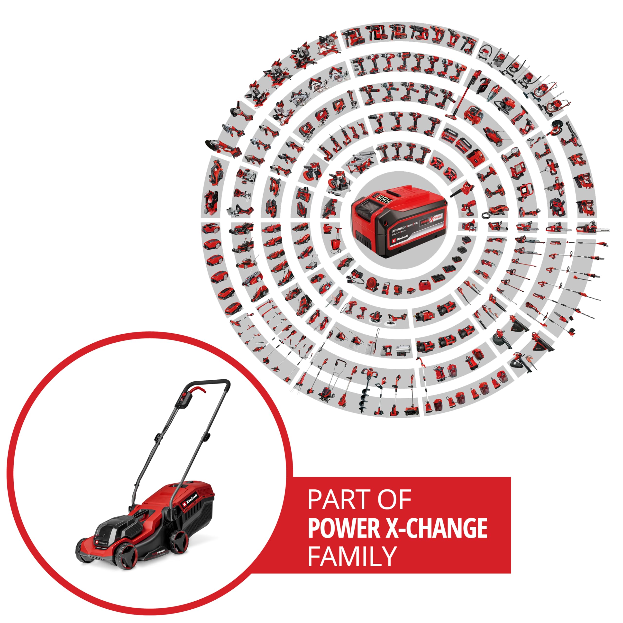 Einhell Tondeuse à Gazon sans Fil GE-CM 18/30-1 Li BL-Solo PXC (18 V, Largeur de Coupe 30 cm, Max. 175 m², Moteur brushless, bac collecteur 27 L, Hauteur de Coupe 30-65 mm, sans Batterie)