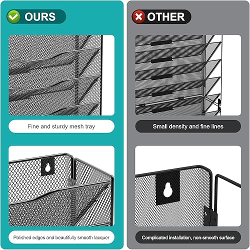 Miniatura 5 de VEESUN Organizador de archivos de pared de 16 niveles para correo, carpetas de papel, documentos, revistas, periódicos para oficina, escuela,