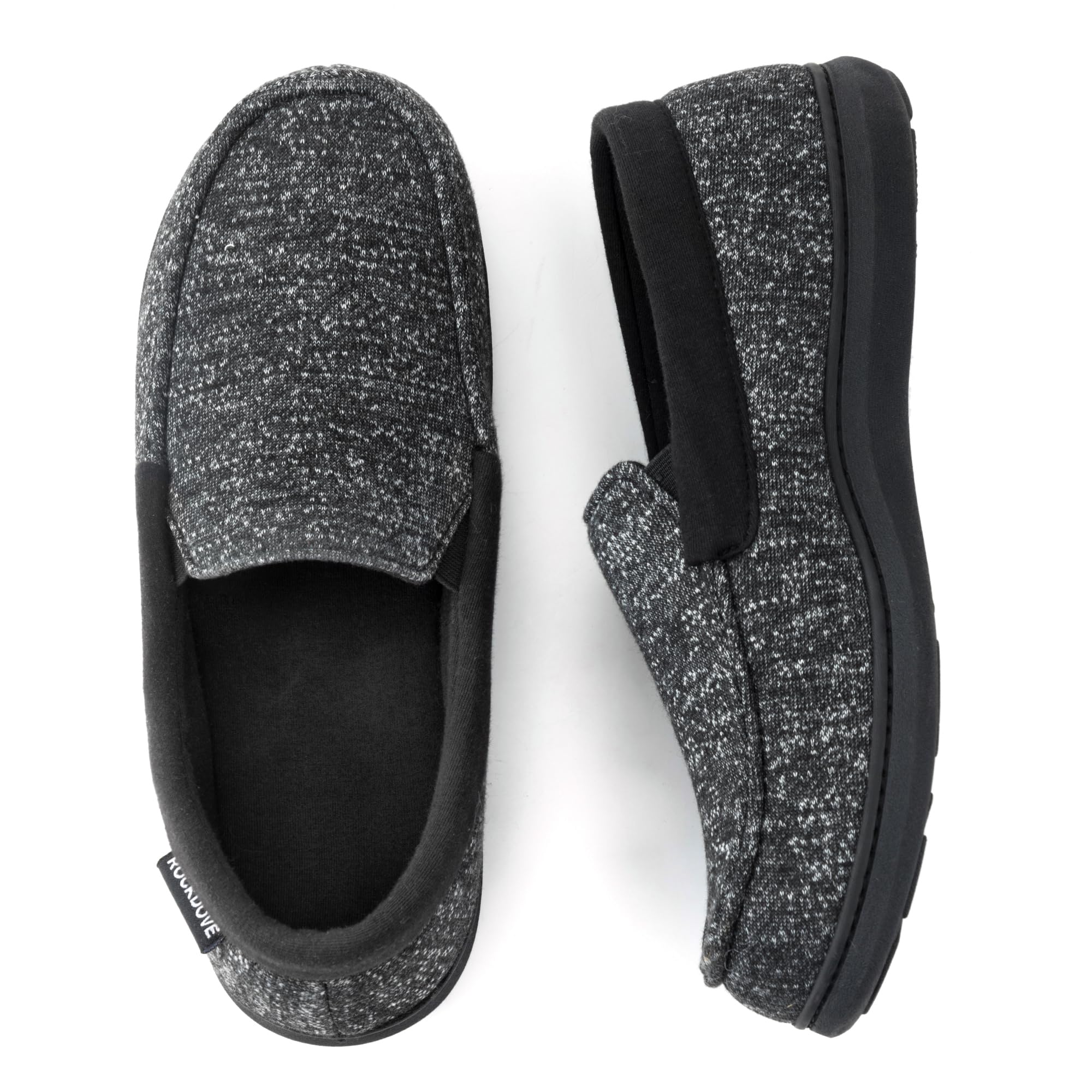 RockDove Men's Tweed Memory Foam Moc Slipper | Breathable Upper, Secure Closed-Back Fit,…