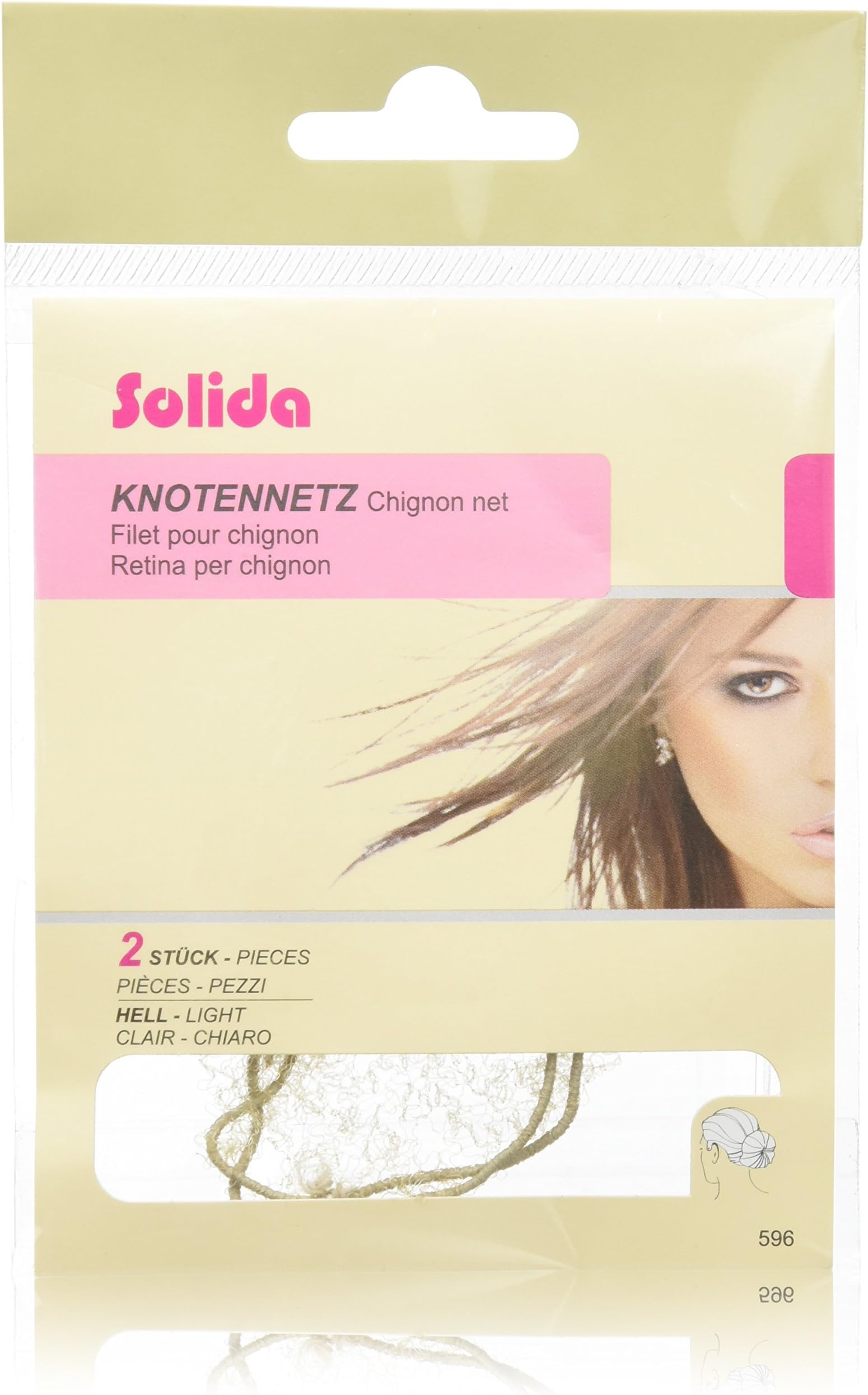 Solida Chignon Net Ultra Stretch for Hair Buns Light Chignon Net Ultra Stretch for Hair Buns 2 Pieces