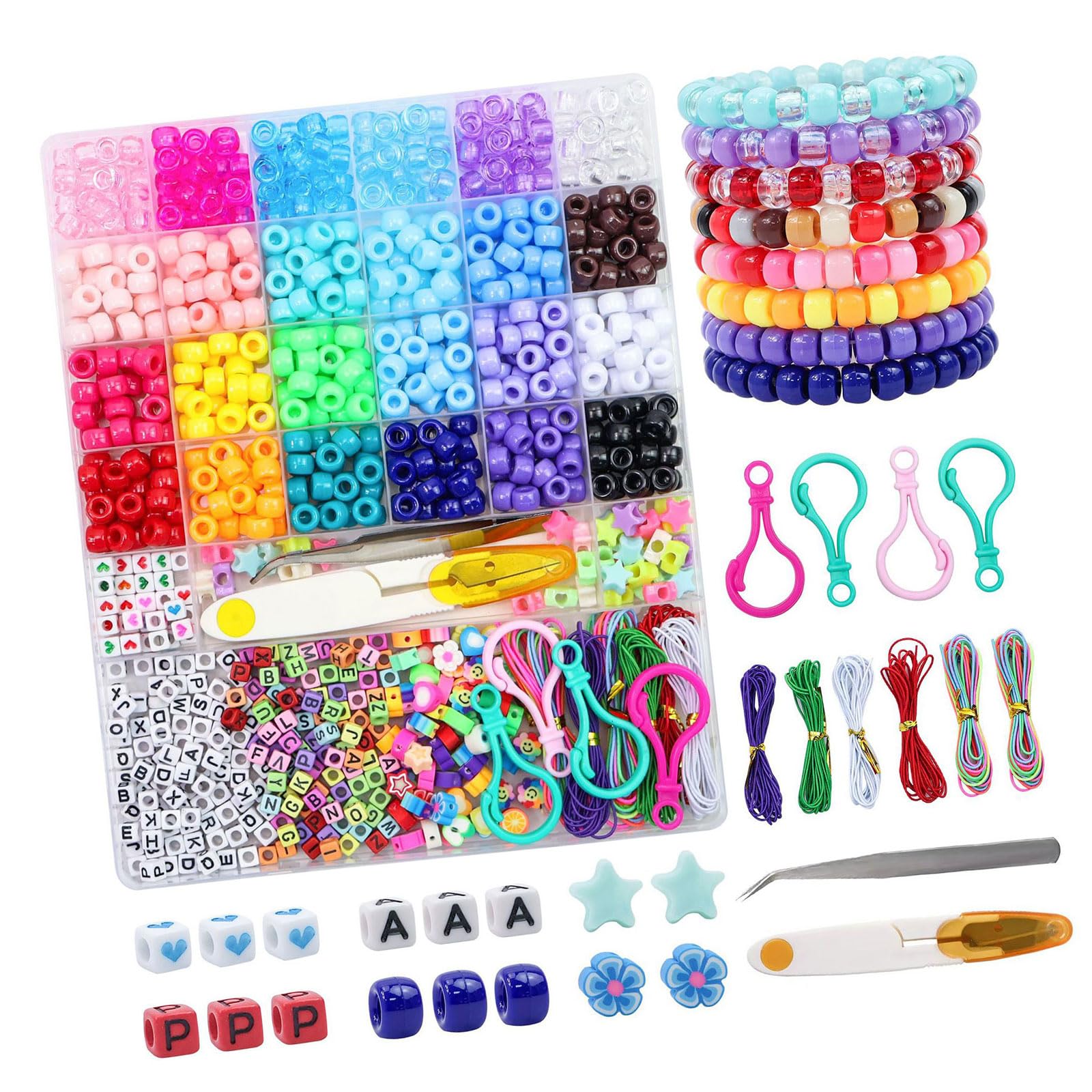PANGBOER Bead Assortment Supporting Creation, Decorative, Lightweight Mix, Color Rich Design Choices, Organized Hobby Making Beads Set Bead Assortment Jewelry Beading