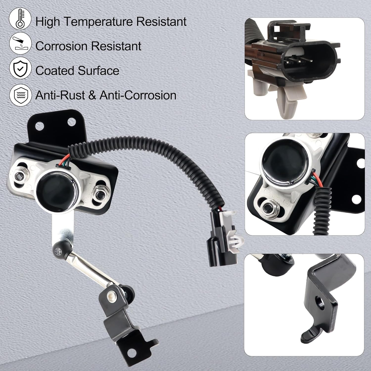53820-1LA2A Rear Side Suspension Height Level Sensor for 2011-2013 Infiniti QX56 for 2014-2024 Infiniti QX80 for 2017-2023 Nissan Armada Air Suspension Ride Height Level Sensor Replace 538201LA2A