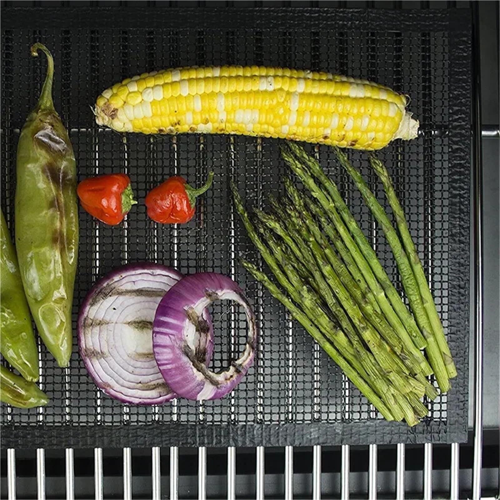 Ofenmatte 40 * 33 cm Kochmatte Wiederverwendbare Antihaft-Backmatte Kochen Grillen Blatt mit Hitzebeständigkeit Leicht gereinigte Werkzeuge(8 pcs)