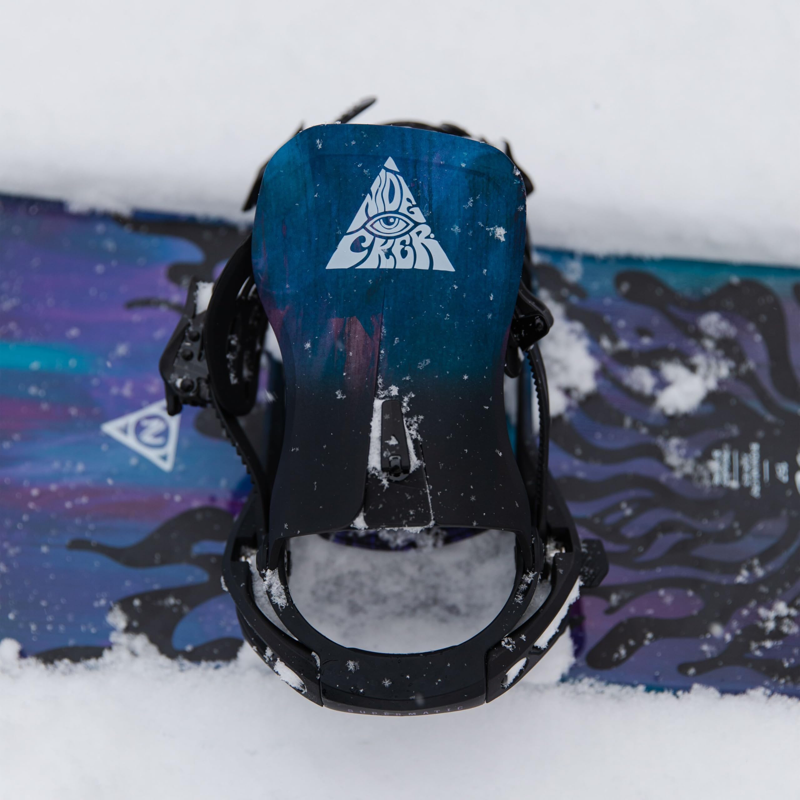 Nidecker LT Supermatic Fijaciones de Snowboard - Fijación automática de Doble Entrada con Pedal de talón y Ajuste Universal