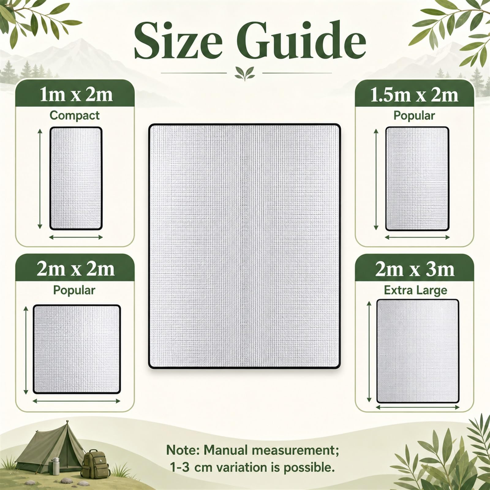Mantas Aislante TéRmica para Camping,Esterilla Aislante De Aluminio Camping,Almohadilla Aislante para Tienda,Ligero Y PortáTil,Ideal para Acampada En Parques