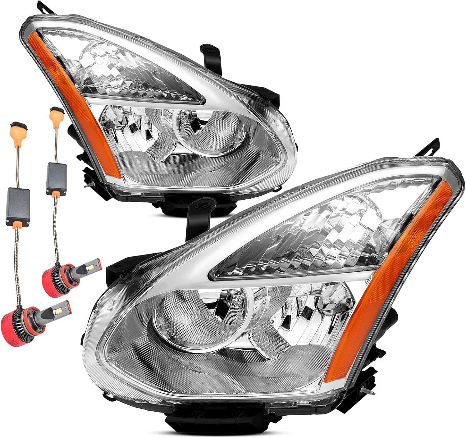 Xenon HID Headlight Ballast Fit for Nissan Altima Maxima Murano Quest Rogue 350Z 370Z GT-R, for Infiniti EX35 FX35 QX70 G35 Q60 M35, Control Unit with Igniter & D2S Bulb Replace 28474-8991A, Pair