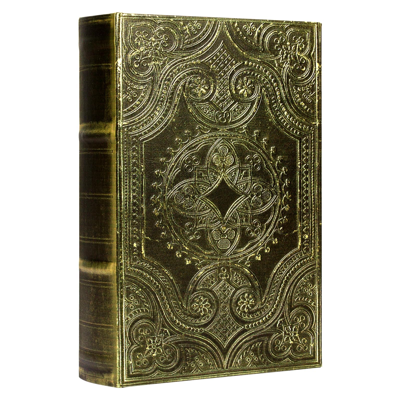 Book Box Decorative Vintage Style Fake Box Faux Leather Embossing Box 12 Large