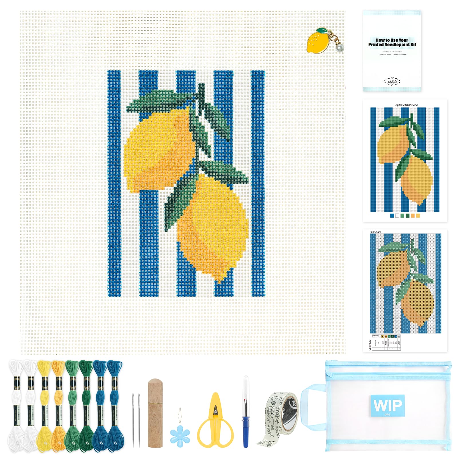 Kaitiaki Needlepoint Canvas Kit - Beginner Craft Gift -1
