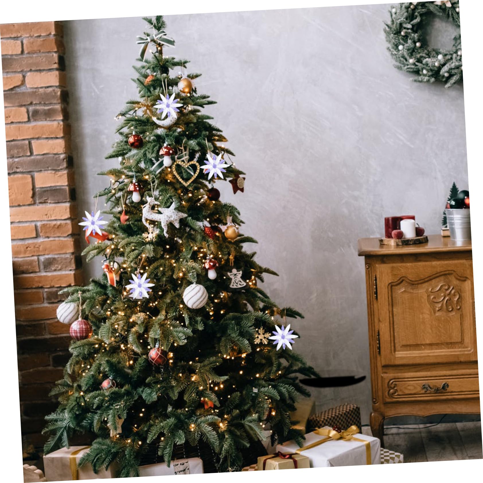 DECHOUS STK Weihnachtsbaum-Anhänger weihnachtsdeko Christbaumschmuck weihnachtadeko DIY hängende Dekore schmückt Weihnachten Dekorationen Ornament schmücken Violett