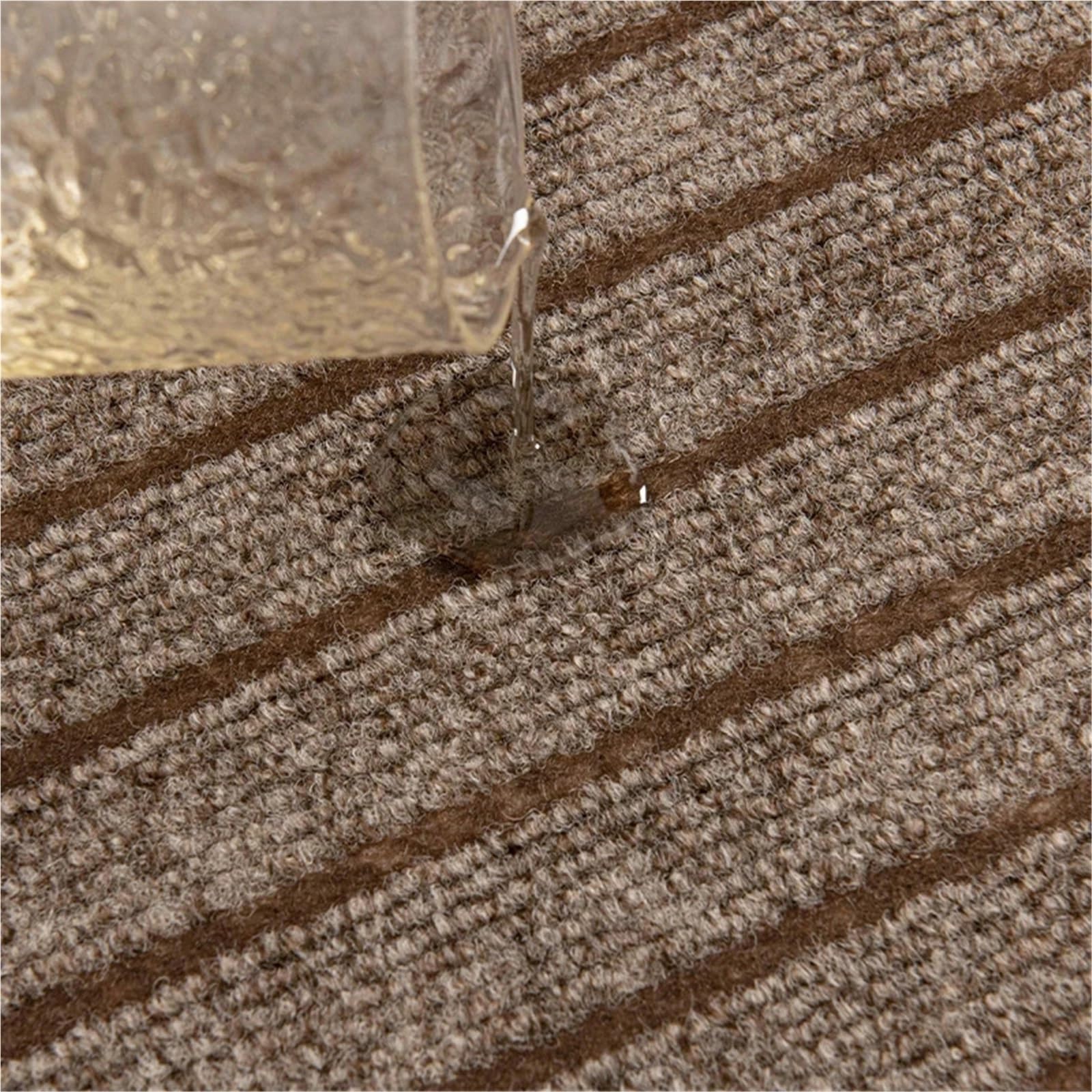 Teppichfliesen Selbstliegend Schlafzimmer- und Wohnzimmerteppich, pflegeleicht, 30 x 30 cm, selbstklebend, mit wasserabsorbierender Oberfläche und Verbindungsstücken(Red-10pcs)