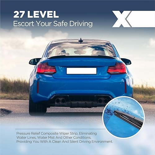 Miniatura 4 de Repuesto de limpiaparabrisas trasero de 10 pulgadas para Honda HR-V 2022-2016, Outlander Sport 2022-2011 Nissan Leaf 2017-2011 Mazda CX-3 21-16,