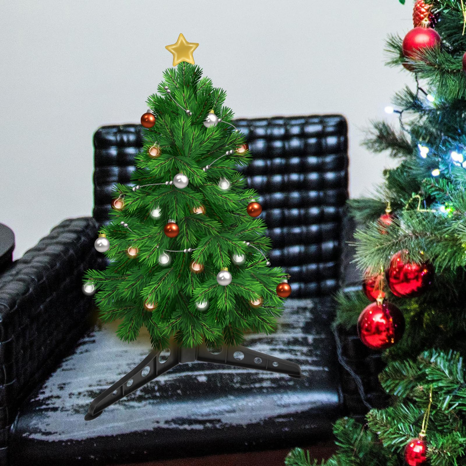 BESPORTBLE Sturdy Xmas Tree Rack Christmas Tree Stand Folding Christmas Tree Base Replacement Artificial Xmas Tree Stand Base for Holiday Home Decor Decorations 20cm Green Xmas Tree Supplies