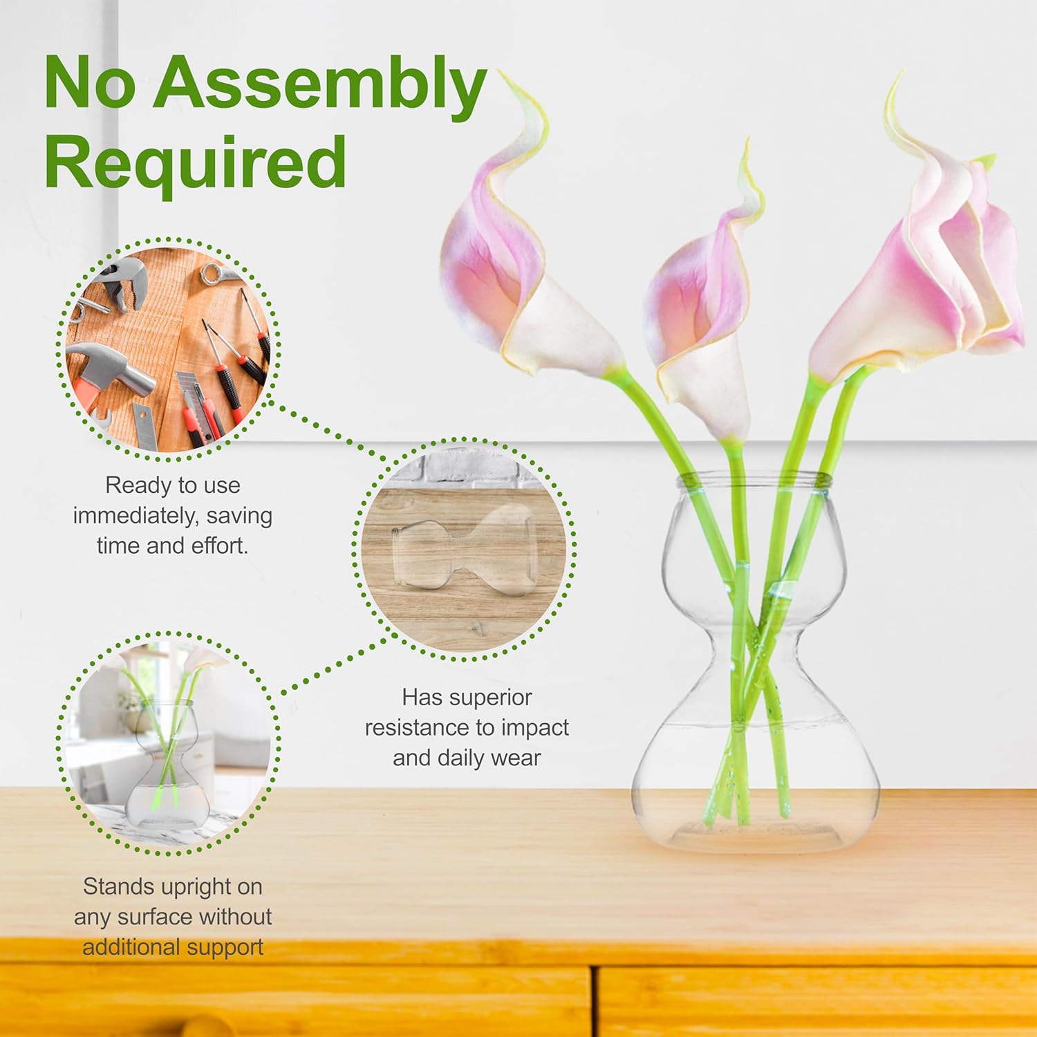 Garden Guru Plant Propagation Stations - Clear Glass Bud Vases Set of 2 - Mini Vases for Wedding Centerpieces, Cafe Décor, Tea Shop Displays - Small Hydroponic & Flower Vase - Image 4