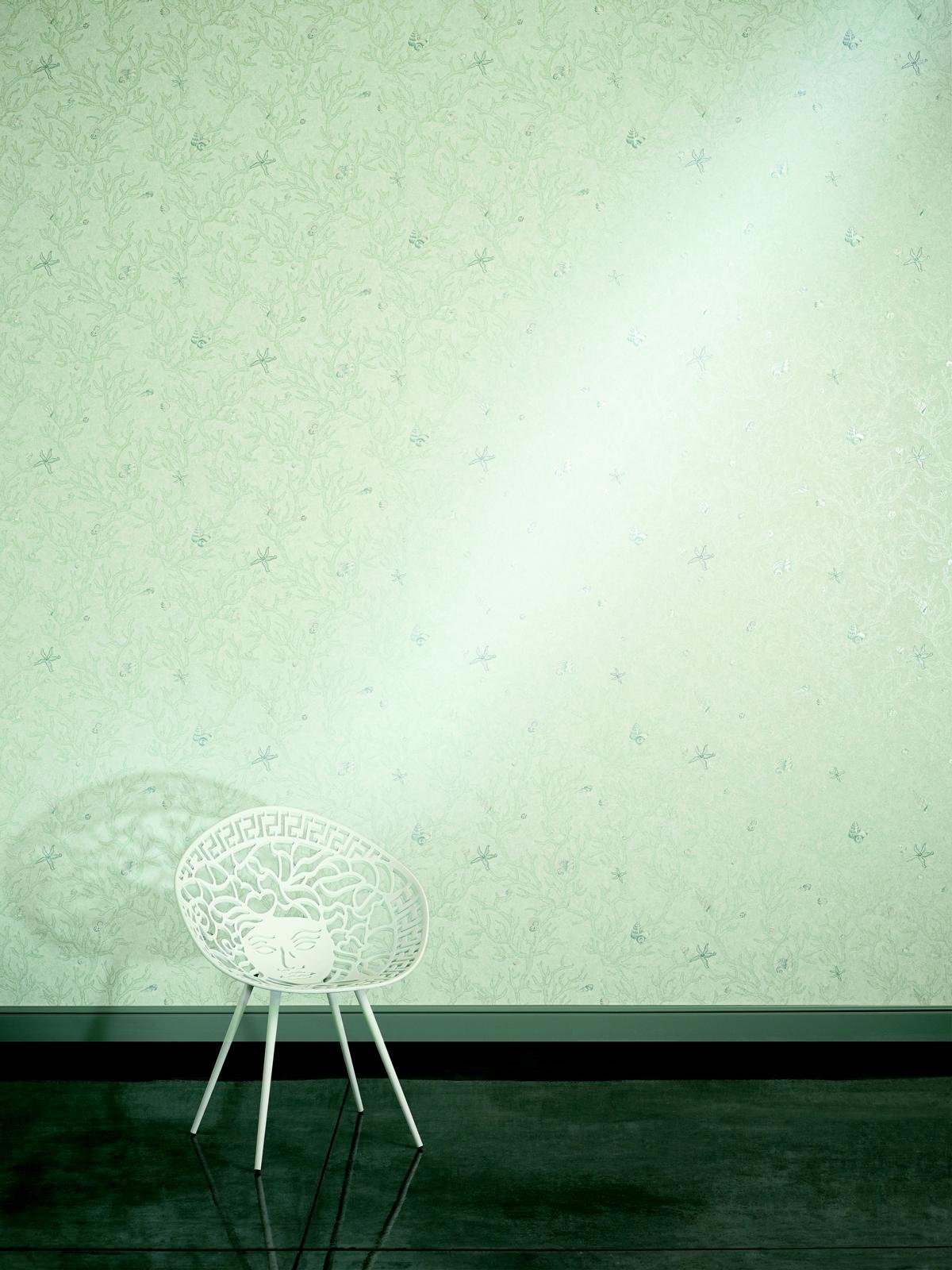 Luxury Wallpaper Versace 3 Non-Woven Wallpaper 10.05 m x 0.70 m Green Silver Made in Germany 344962 34496-2 - Image 3